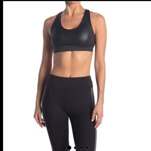 New Splendid  part pleather sports bra.